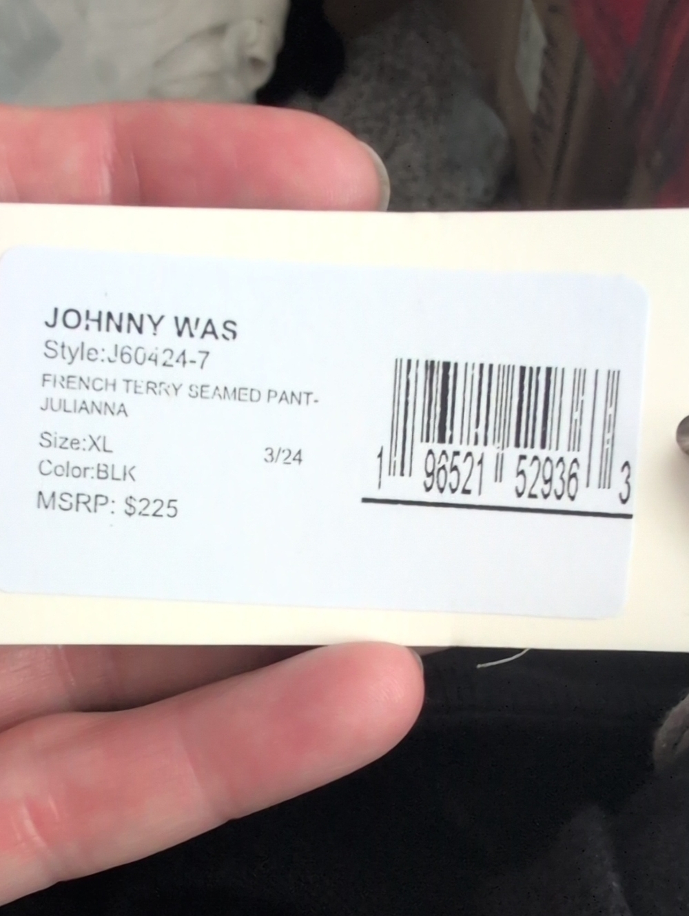 Johnny Was Embroidered Wide-Leg Black Pants with Floral Detail, Xl - Picture 2 of 4